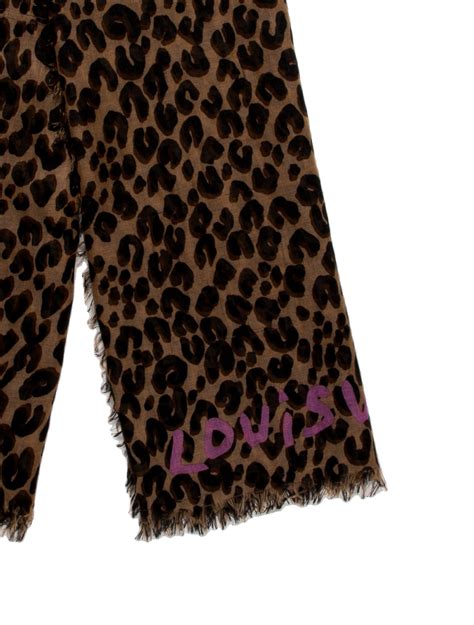 louis vuitton scarf leopard|louis vuitton leopard graffiti stole.